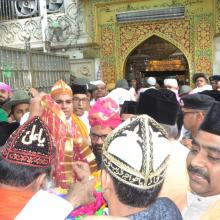 Today offered 'Chadar' on behalf of PM Shri Narendra Modi at dargah of Sufi Saint Hazrat Khwaja Moinuddin Chishti at Ajmer Sharif on 806th annual Urs. 