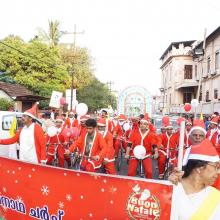 Flagged off Christmas celebration Buon Natale, largest gathering of Santa Claus, at Thrissur (Kerala).