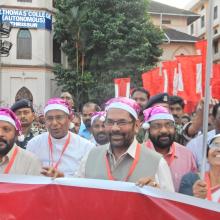 Flagged off Christmas celebration Buon Natale, largest gathering of Santa Claus, at Thrissur (Kerala).