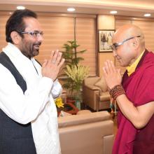 Various issues of Buddhist community discussed with delegation led by Buddhist master Tenam from Palpung Sherabling Monastic Seat.