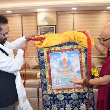 Various issues of Buddhist community discussed with delegation led by Buddhist master Tenam from Palpung Sherabling Monastic Seat.