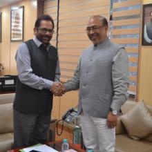 Manipur Chief Minister Shri N Biren Singh met me at Antyodaya Bhawan today. Various development projects in the state were discussed in detail.