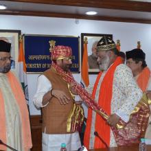 Today met various representatives of Dargah Ajmer Sharif at Antoydaya Bhawan and discussed in detail various issues concerned to the Dargah.