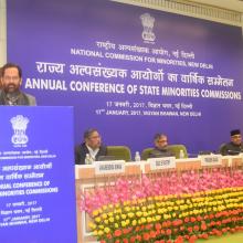 The inauguration of the Annual Conference of State Minorities Commission, organised by the National Commission for Minorities, in New Delhi on January 17, 2017