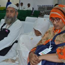 flagged off the first batch of Haj pilgrims from Haj Terminal at New Delhi Airport with prayers of country's safety and prosperity