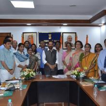 A delegation of Diocese of Delhi- Church of North India today met me at Antyodaya Bhawan. Discussed various schemes for socio-economic-educational empowerment & employment oriented skill development of the community.