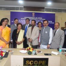 The Minister of State for Minority Affairs (Independent Charge) and Parliamentary Affairs, Shri Mukhtar Abbas Naqvi addressing the Anglo Indian community meeting, in New Delhi on January 13, 2017