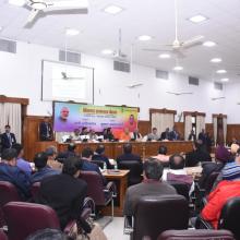 UP CM Shri Yogi Adityanath today inaugurated Vikas Samanvay Baithak of Minority Affairs Ministers & concerned senior officials of 9 States, organised at Tilak Hall, Secretariat, Lucknow to discuss various welfare schemes.